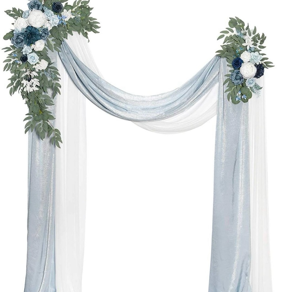 Vintage Elegant Crisp White Draping Extra Large 5’ x 16’ Lots of Floaty Show EUC